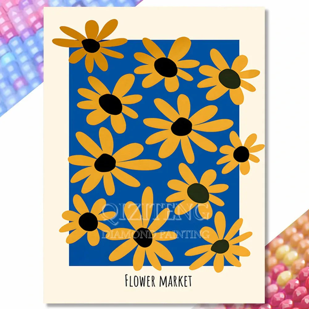DIY Diamond Painting Kits Modern Designs Fruit Flowers Abstract Picture Full Drill Mosaic Embroidery Craft Gift for Adults Kids