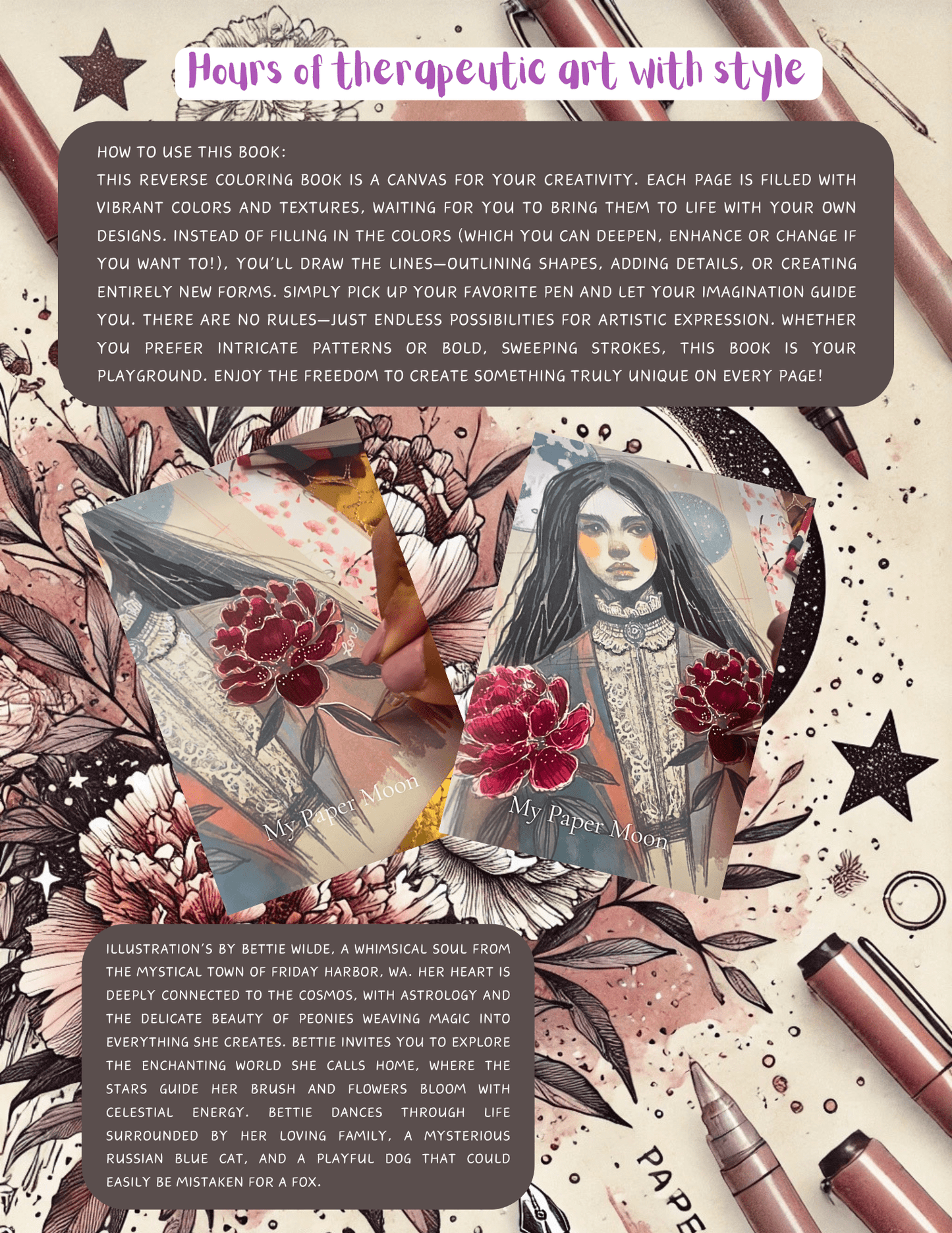 1. Paper Moon - Reverse Coloring Book (Download Only)