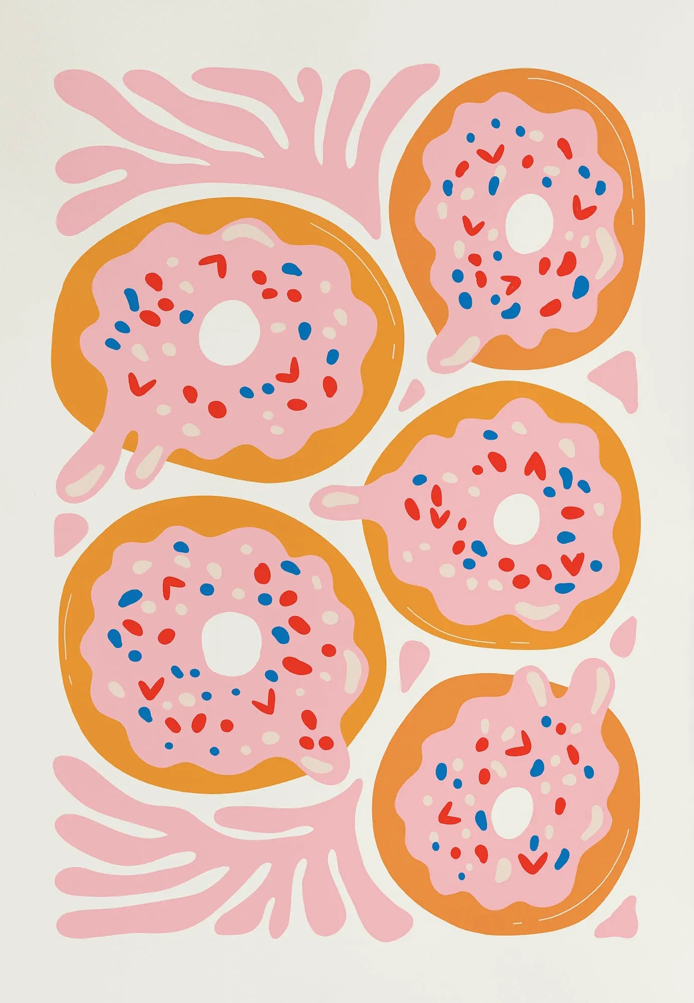 Hot Dog Hamburger Pizza Cake Food Abstract Poster Print Diamond Painting Wall Art Picture Kitchen Dining Room Aesthetics Decor