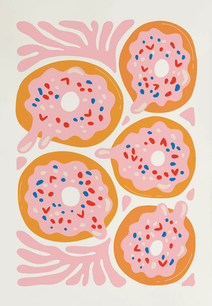 Hot Dog Hamburger Pizza Cake Food Abstract Poster Print Diamond Painting Wall Art Picture Kitchen Dining Room Aesthetics Decor