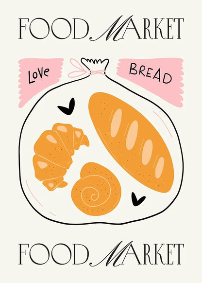 Minimalism Foods Posters Delicious Oyster Pink Ramen Bowl Shrimp Hot Dog Prints Diamond Painting