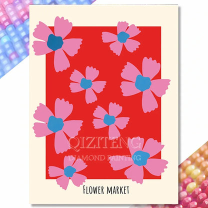 DIY Diamond Painting Kits Modern Designs Fruit Flowers Abstract Picture Full Drill Mosaic Embroidery Craft Gift for Adults Kids