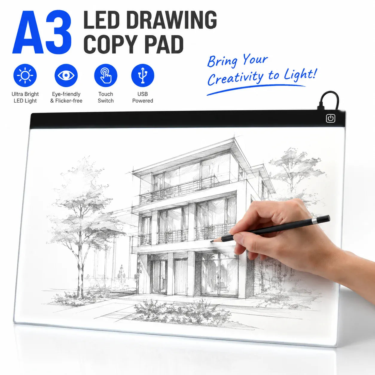 Dimmable LED Light Pad for Precision Artwork