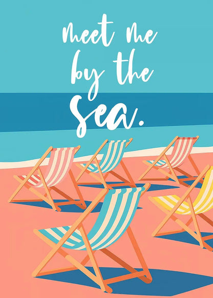 2026 1Pc Frameless Meet Me At The Beach Posters Summer Sea Bikini Sardines Oysters Champagne Diamond Painting Trendy Wall Art