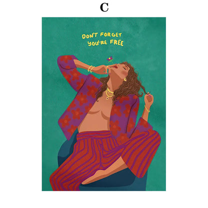 2026 Retro Pop Art Illustration Fashionable And Modern Women Floral Arrangement Fashion Wall Art Diamond Painting Nordic Poste