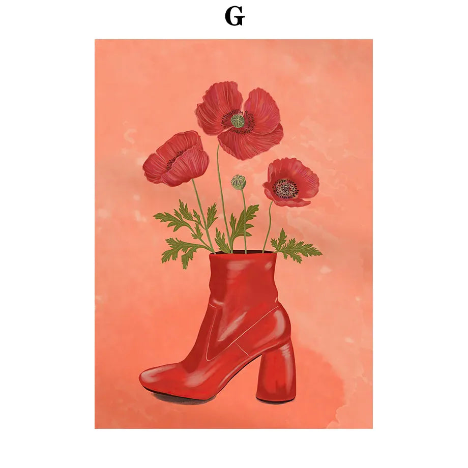 2026 Retro Pop Art Illustration Fashionable And Modern Women Floral Arrangement Fashion Wall Art Diamond Painting Nordic Poste