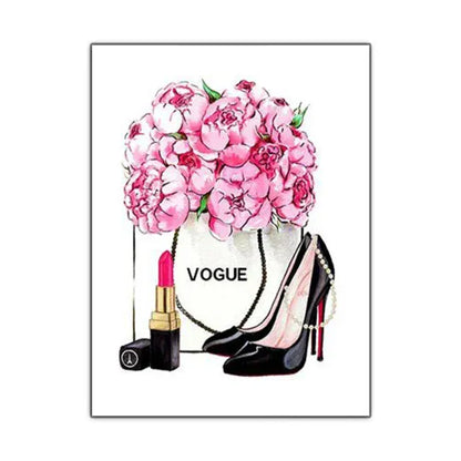 5D DIY AB Diamond Painting Perfume Lipstick High Heels Diamond Mosaic Fashion Modern Bedroom Decor Full Round Embroidery Gift
