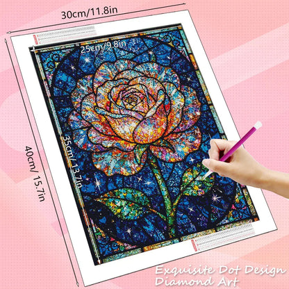 HUACAN Diamond Painting Rose Flower Embroidery Diamond Mosaic Floral Gift Handicrafts Rhinestones Home Decoration