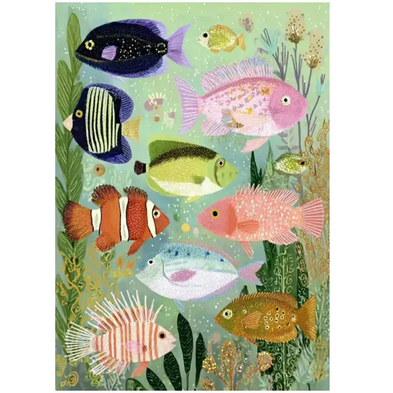 DIY 5D Diamond Painting Kit Embroidery Tropical Fish Coral Ocean Landscape Full Drill Diamond Art Mosaic Cross Stitch Home Decor
