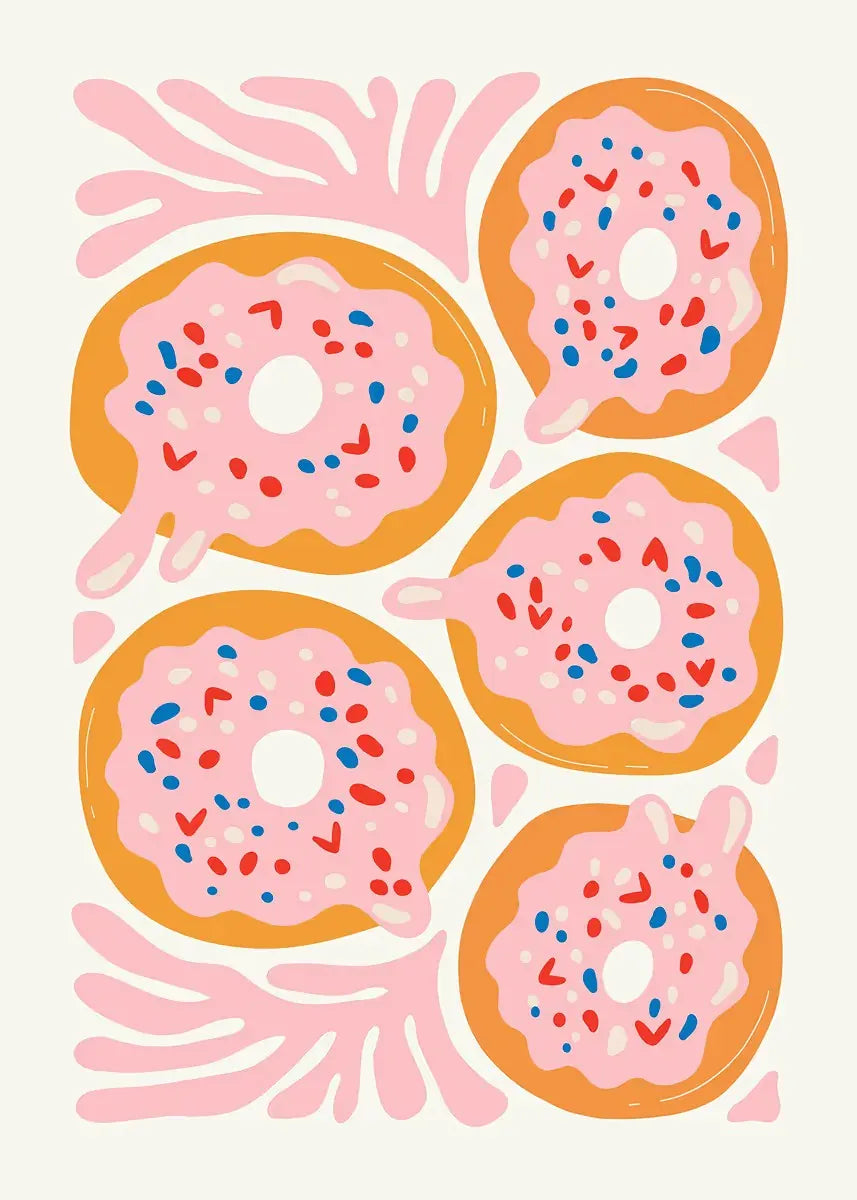 Minimalism Foods Posters Delicious Oyster Pink Ramen Bowl Shrimp Hot Dog Prints Diamond Painting
