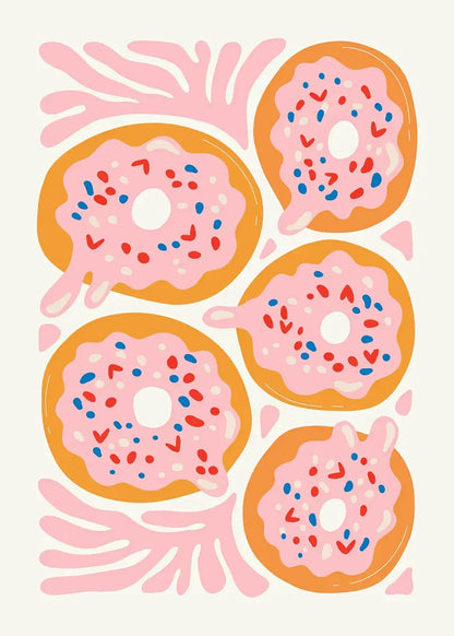Minimalism Foods Posters Delicious Oyster Pink Ramen Bowl Shrimp Hot Dog Prints Diamond Painting