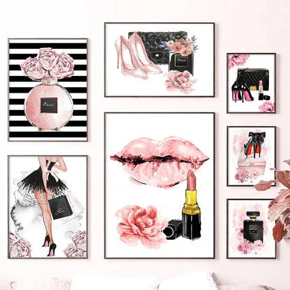 5D DIY AB Diamond Painting Perfume Lipstick High Heels Diamond Mosaic Fashion Modern Bedroom Decor Full Round Embroidery Gift