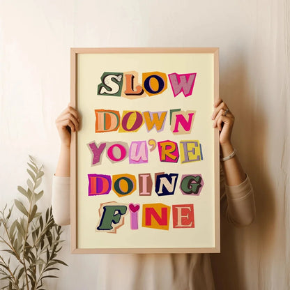 Simple Trendy Text Printing Poster, Simple Diamond Wall Decoration, Modern Art Home Decoration, Living Room Decoration