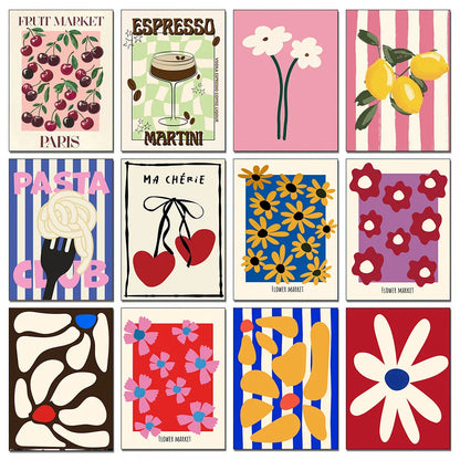 DIY Diamond Painting Kits Modern Designs Fruit Flowers Abstract Picture Full Drill Mosaic Embroidery Craft Gift for Adults Kids