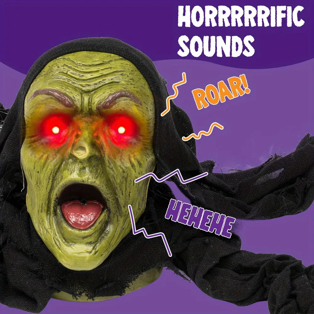 Outside Zombie Groundbreaker Halloween Decoration Outdoor Halloween Zombie Decor with Sound and Flashing Eyes Scary Groundbreaker for Yard Lawn Graveyard Decorations