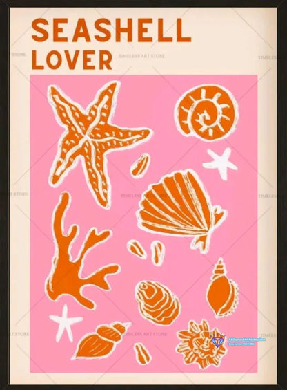 Tropical Preparatory Shell Beach Summer Lobster Square Round Diamond Painting Kit 5D DIY Diamond Art Gift Crafts Home Decor Gift