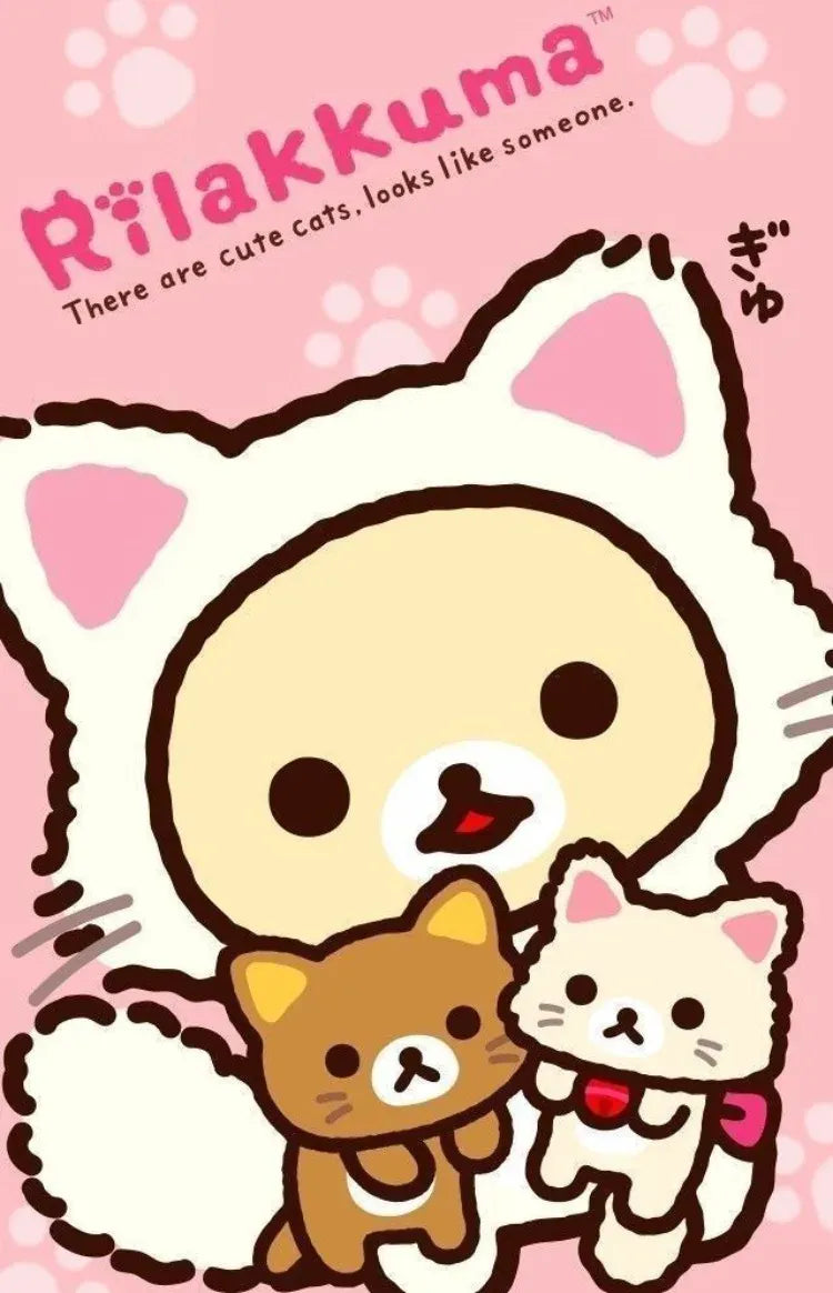 Frameless,Anime Cute Cartoon R-Rilakkuma DIY Diamond Drawing Manga Bear Chick Cat Reading Nursery Children Kawaii Room Decoratio