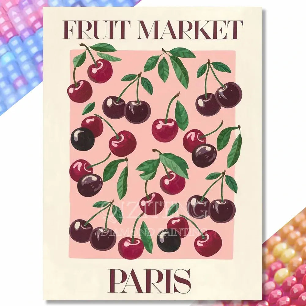 DIY Diamond Painting Kits Modern Designs Fruit Flowers Abstract Picture Full Drill Mosaic Embroidery Craft Gift for Adults Kids