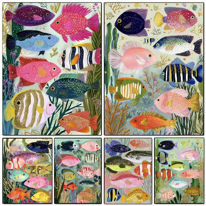 DIY 5D Diamond Painting Kit Embroidery Tropical Fish Coral Ocean Landscape Full Drill Diamond Art Mosaic Cross Stitch Home Decor