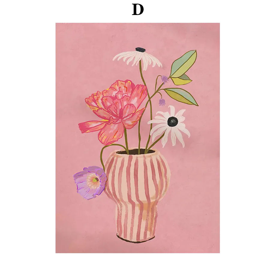 2026 Retro Pop Art Illustration Fashionable And Modern Women Floral Arrangement Fashion Wall Art Diamond Painting Nordic Poste