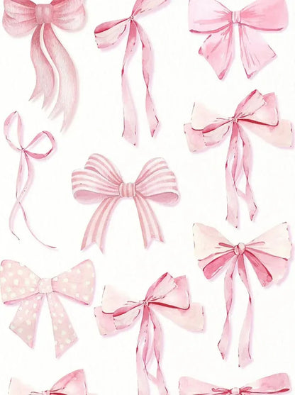 Fashionable pink mural bow cherry balloon handmade diamond painting, decoration for girls' rooms in college apartments