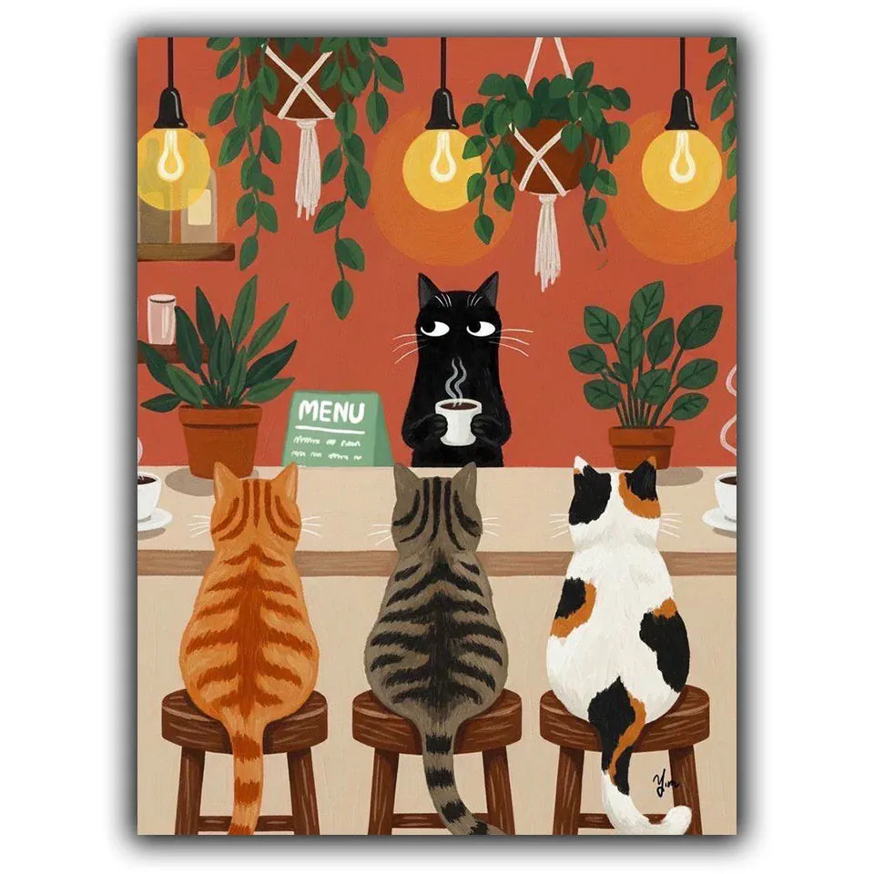 Diamond Painting Cartoon Cute Cat Diamond Mosaic Full Square Round Drill Embroidery Animal Decoration Living Room