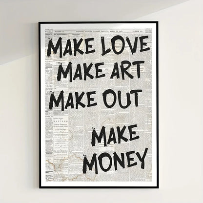 Simple Trendy Text Printing Poster, Simple Diamond Wall Decoration, Modern Art Home Decoration, Living Room Decoration