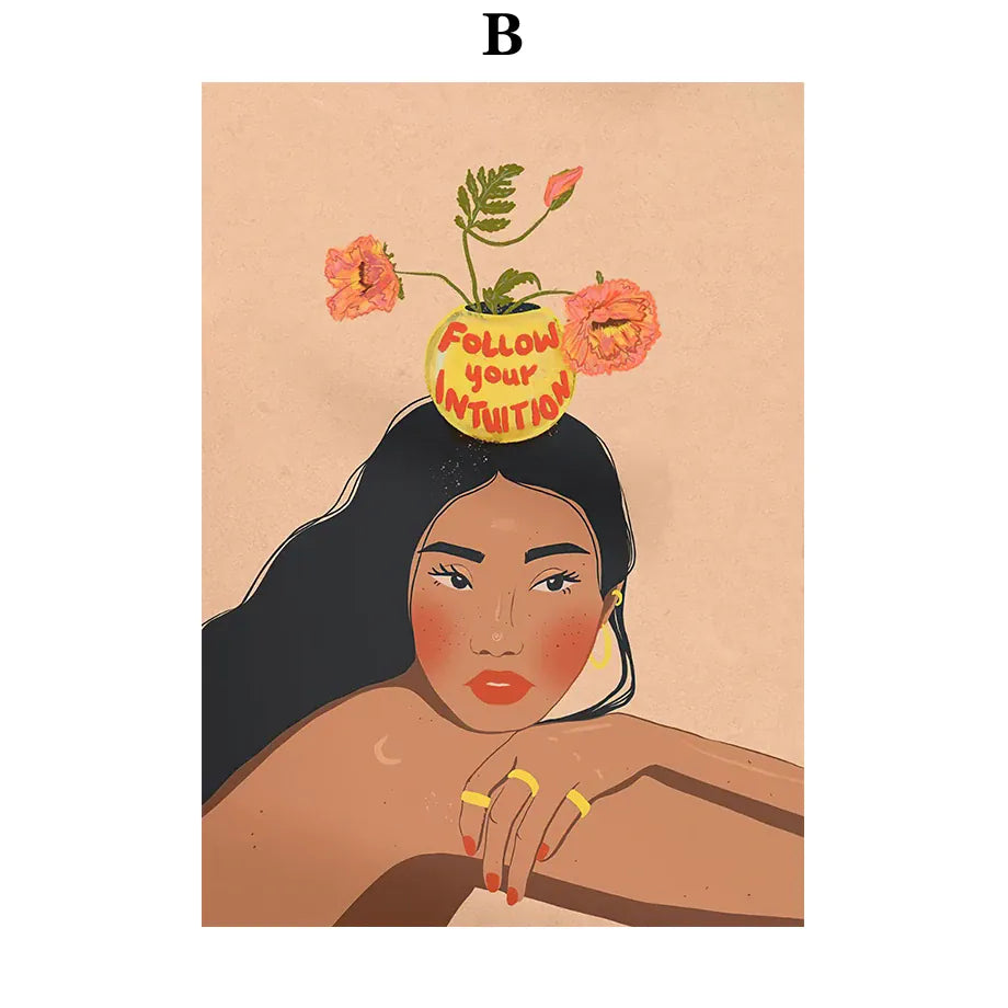 2026 Retro Pop Art Illustration Fashionable And Modern Women Floral Arrangement Fashion Wall Art Diamond Painting Nordic Poste