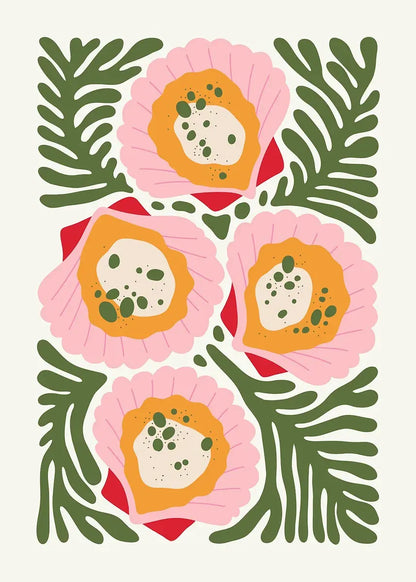 Minimalism Foods Posters Delicious Oyster Pink Ramen Bowl Shrimp Hot Dog Prints Diamond Painting