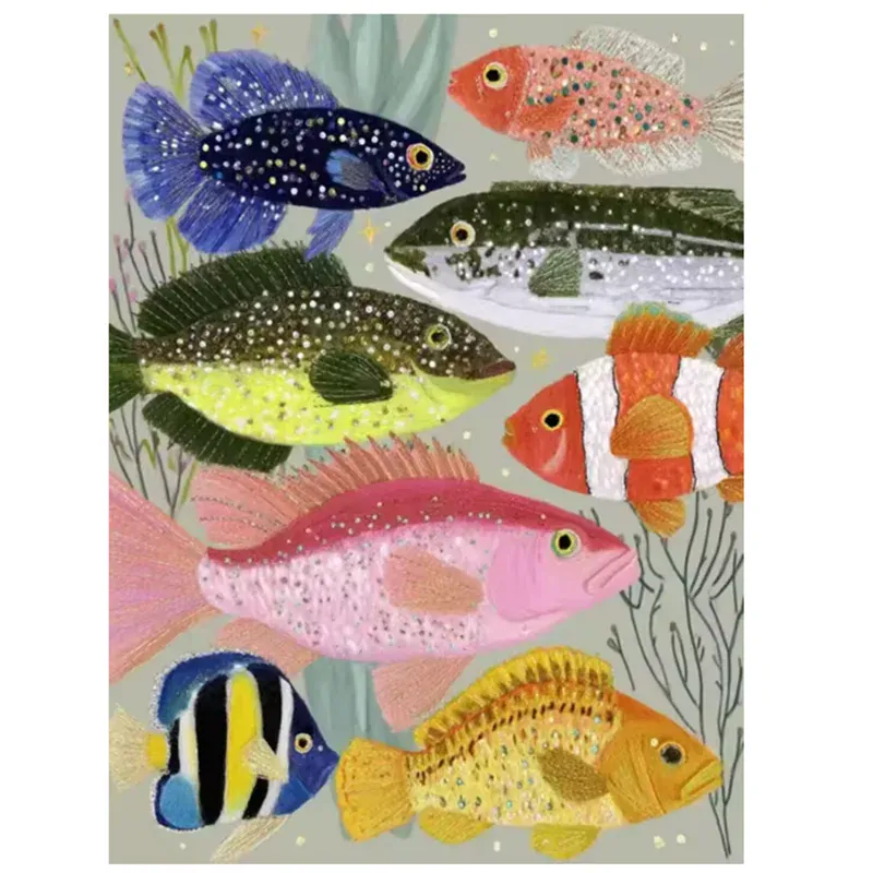 DIY 5D Diamond Painting Kit Embroidery Tropical Fish Coral Ocean Landscape Full Drill Diamond Art Mosaic Cross Stitch Home Decor