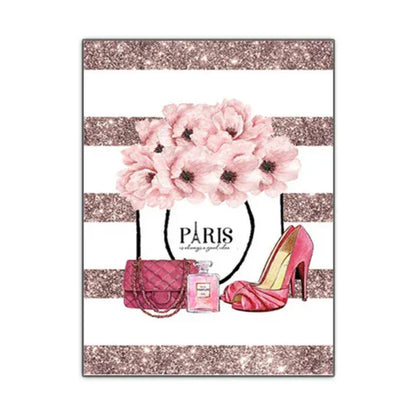 5D DIY AB Diamond Painting Perfume Lipstick High Heels Diamond Mosaic Fashion Modern Bedroom Decor Full Round Embroidery Gift