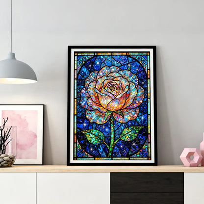 HUACAN Diamond Painting Rose Flower Embroidery Diamond Mosaic Floral Gift Handicrafts Rhinestones Home Decoration