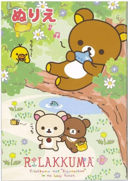 Frameless,Anime Cute Cartoon R-Rilakkuma DIY Diamond Drawing Manga Bear Chick Cat Reading Nursery Children Kawaii Room Decoratio