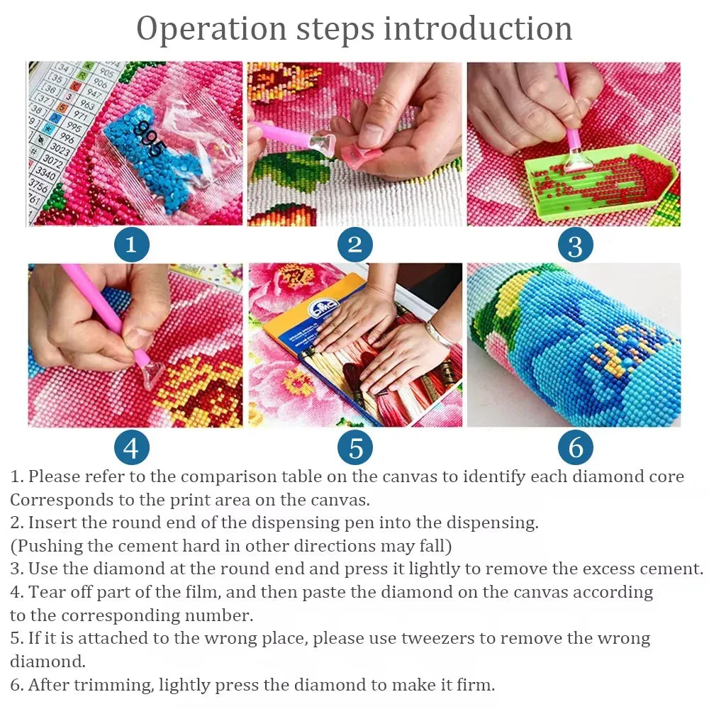 DIY Diamond Painting Kits Modern Designs Fruit Flowers Abstract Picture Full Drill Mosaic Embroidery Craft Gift for Adults Kids