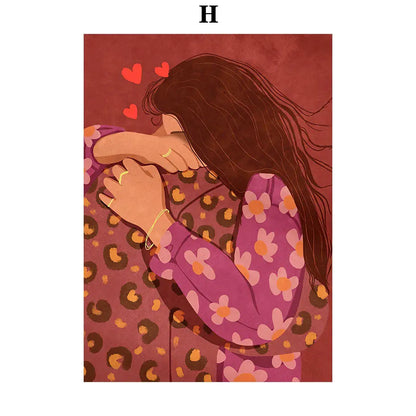 2026 Retro Pop Art Illustration Fashionable And Modern Women Floral Arrangement Fashion Wall Art Diamond Painting Nordic Poste