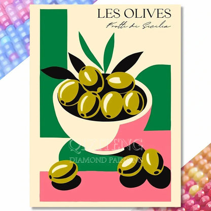 DIY Diamond Painting Kits Modern Designs Fruit Flowers Abstract Picture Full Drill Mosaic Embroidery Craft Gift for Adults Kids