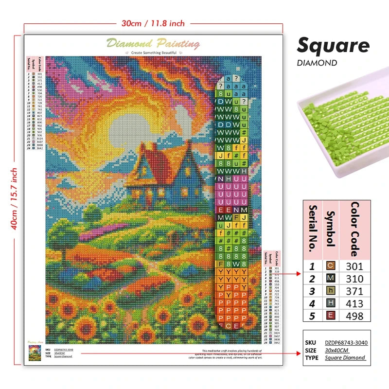 DIY 5D City Street Landscape Diamond Painting Full Round/Square Diamonds Mosaic Handmade Art Exquisite Gift Home Decor