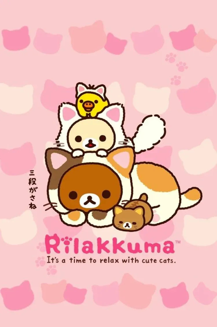 Frameless,Anime Cute Cartoon R-Rilakkuma DIY Diamond Drawing Manga Bear Chick Cat Reading Nursery Children Kawaii Room Decoratio