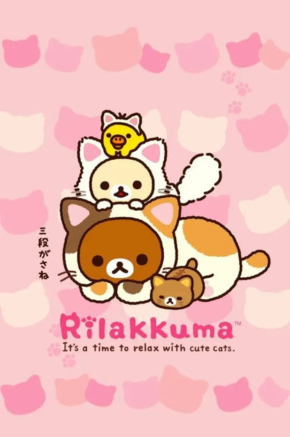 Frameless,Anime Cute Cartoon R-Rilakkuma DIY Diamond Drawing Manga Bear Chick Cat Reading Nursery Children Kawaii Room Decoratio