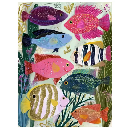 DIY 5D Diamond Painting Kit Embroidery Tropical Fish Coral Ocean Landscape Full Drill Diamond Art Mosaic Cross Stitch Home Decor