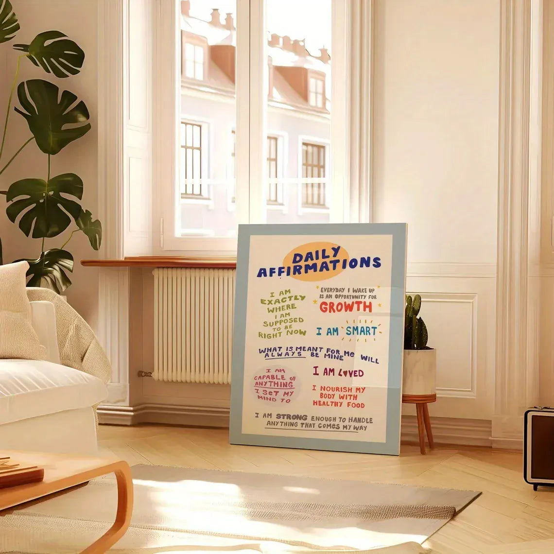 Simple Trendy Text Printing Poster, Simple Diamond Wall Decoration, Modern Art Home Decoration, Living Room Decoration