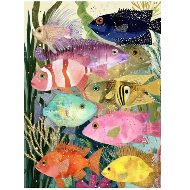 DIY 5D Diamond Painting Kit Embroidery Tropical Fish Coral Ocean Landscape Full Drill Diamond Art Mosaic Cross Stitch Home Decor