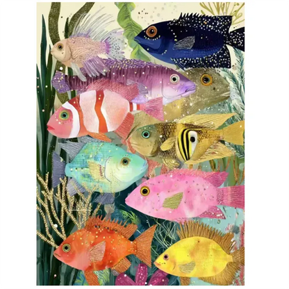 DIY 5D Diamond Painting Kit Embroidery Tropical Fish Coral Ocean Landscape Full Drill Diamond Art Mosaic Cross Stitch Home Decor