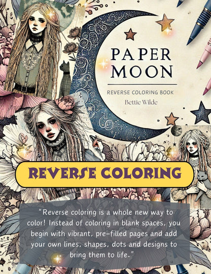 1. Paper Moon - Reverse Coloring Book (Download Only)